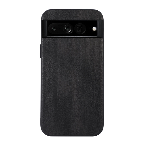 

For Google Pixel 7 Pro 5G Yellow Cow Texture PU Phone Case(Black)