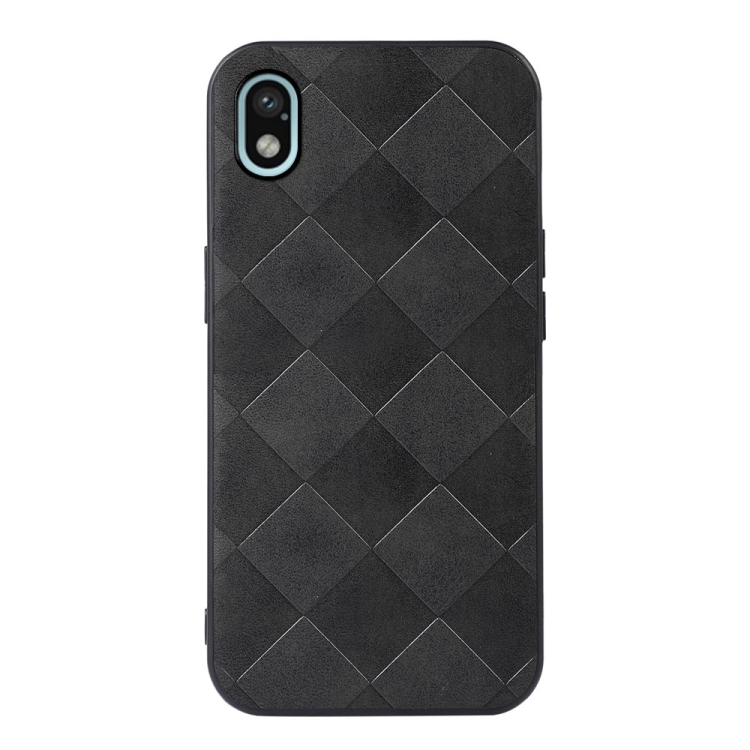 

For Sony Xperia Ace III Weave Plaid PU Phone Case(Black)