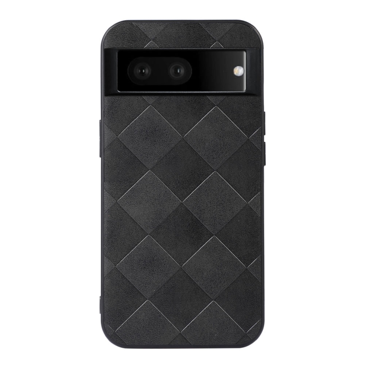 

For Google Pixel 7 5G Weave Plaid PU Phone Case(Black)