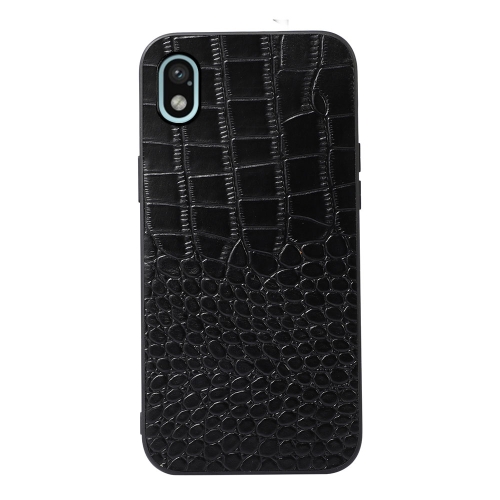 

For Sony Xperia Ace III Crocodile Top Layer Cowhide Leather Phone Case(Black)