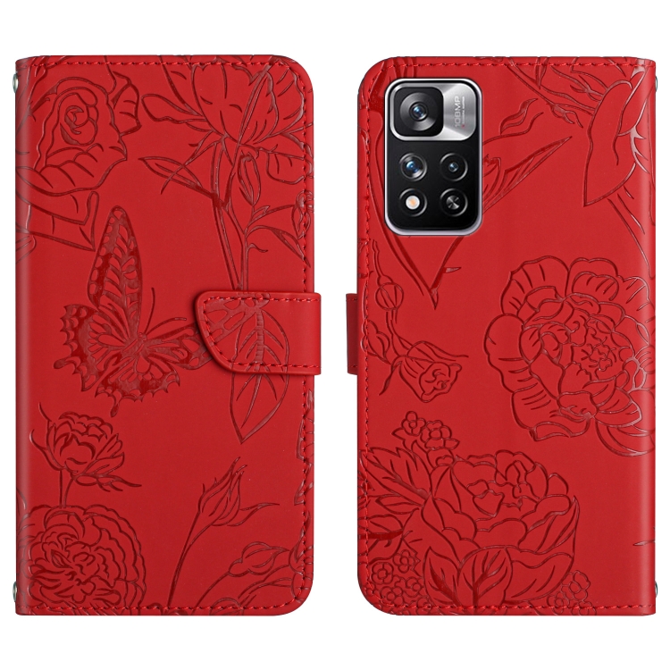 Para Xiaomi Redmi Note 11 Pro 4G/5G Global Line Pattern Skin Feel Funda De Cuero Para Teléfono Azul