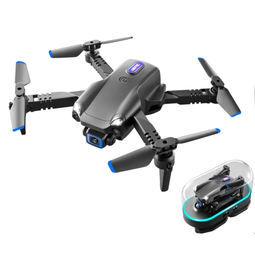 

V20 Wifi FPV Mini Profesional RC Drone Foldable Quadcopter With LED Lights, Model:4K Dual Cameras(Black)