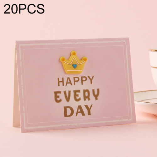 

20 PCS 3D Holiday Blessing And Thanksgiving Card(Crown Icon)