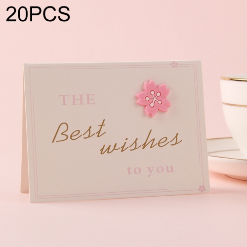 

20 PCS 3D Holiday Blessing And Thanksgiving Card(Flower Icon)