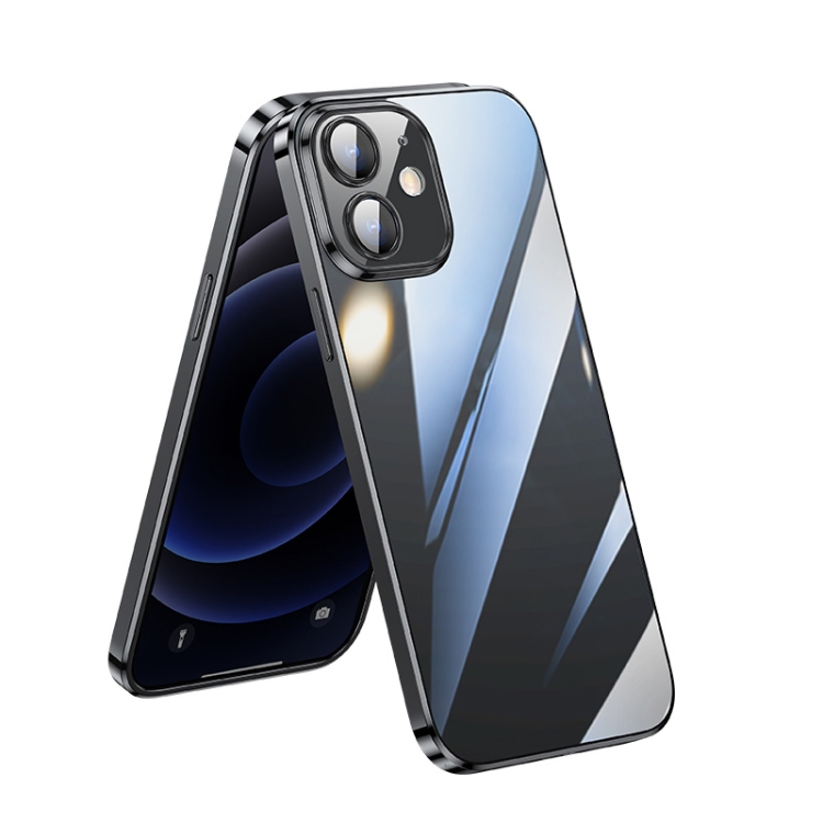 

SULADA Lens Protector Plated Clear Case For iPhone 11(Black)