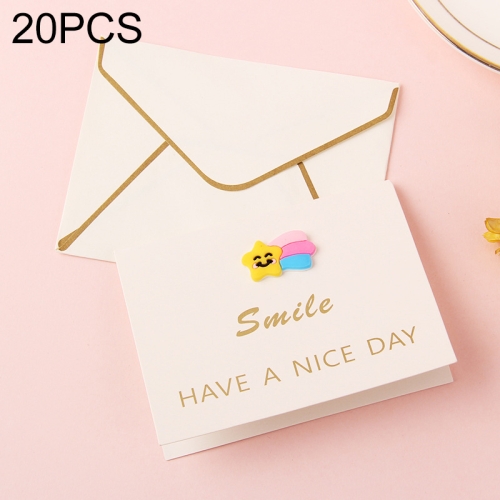 

20 PCS 3D Holiday Blessing And Thanksgiving Card with Envelope(Rainbow Heart Icon)