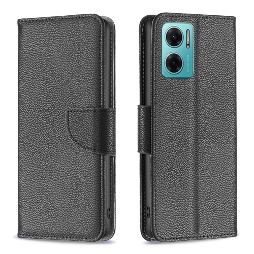 

For Xiaomi Redmi 10C Litchi Texture Pure Color Leather Phone Case(Black)