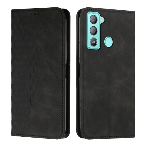 

For Tecno POP 5 LTE Diamond Splicing Skin Feel Magnetic Leather Phone Case(Black)