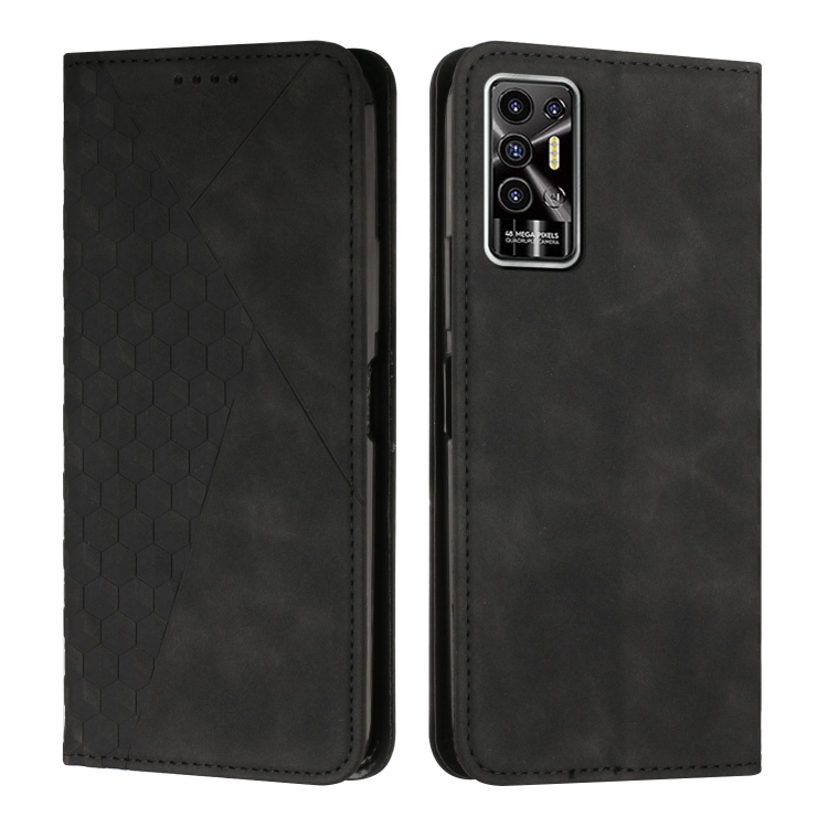 

For Tecno Pova 2 Diamond Splicing Skin Feel Magnetic Leather Phone Case(Black)