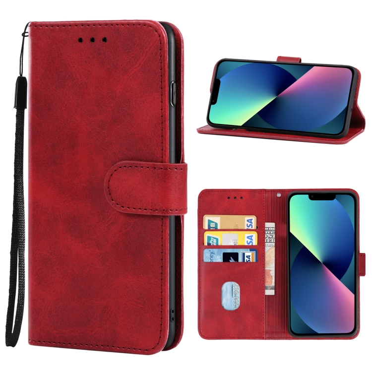 

For iPhone 14 Leather Phone Case (Red)