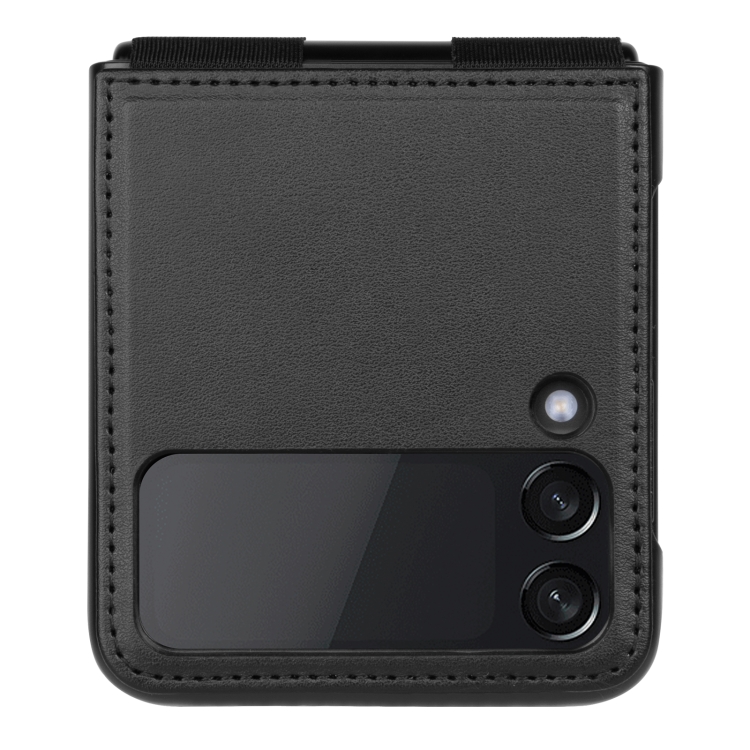 

For Samsung Galaxy Z Flip3 5G NILLKIN QIN Series Leather Folding Phone Case with Magnetic Holder(Black)