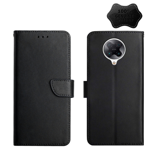 

For Xiaomi Redmi K30 Pro Genuine Leather Fingerprint-proof Horizontal Flip Phone Case(Black)