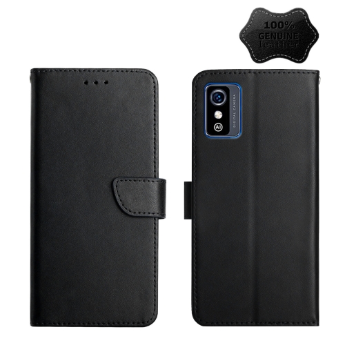 

For ZTE Blade L9 Genuine Leather Fingerprint-proof Horizontal Flip Phone Case(Black)