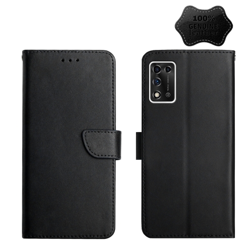 

For ZTE Libero 5G II Genuine Leather Fingerprint-proof Horizontal Flip Phone Case(Black)