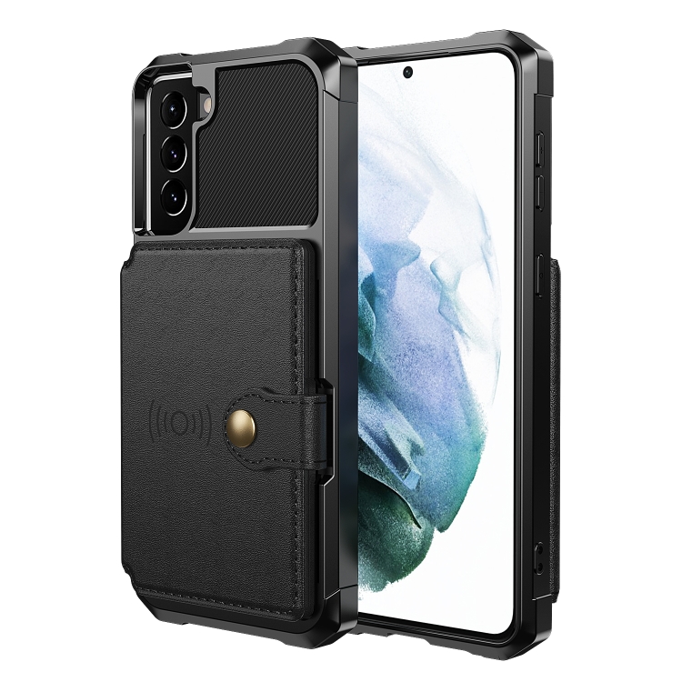 

For Samsung Galaxy S21+ 5G Magnetic Wallet Card Bag Leather Phone Case(Black)