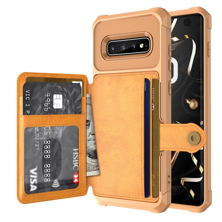 For Samsung Galaxy S10 Magnetic Wallet Card Bag Leather Phone Case