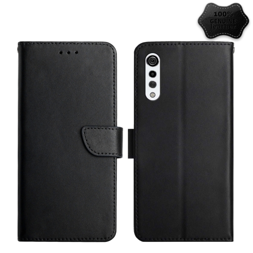 

For LG Velvet 2 Pro Genuine Leather Fingerprint-proof Flip Phone Case(Black)