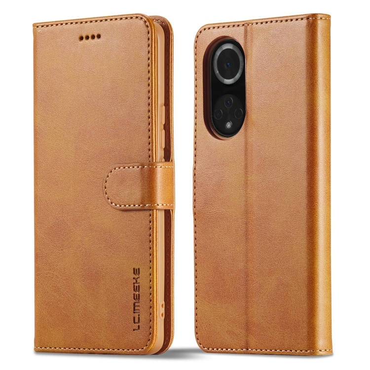 

For Honor 50 Pro / nova 9 Pro LC.IMEEKE Calf Texture Leather Phone Case(Brown)