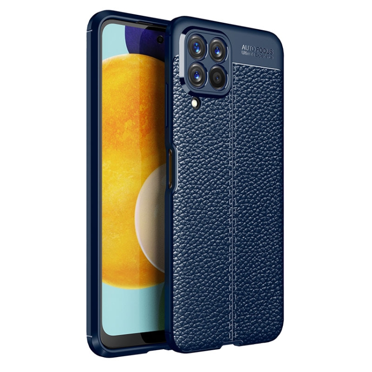 

For Samsung Galaxy M53 5G Litchi Texture TPU Shockproof Case(Navy Blue)