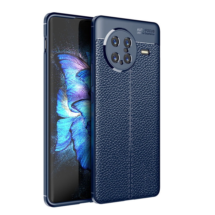 

For vivo X Note Litchi Texture TPU Shockproof Case(Navy Blue)