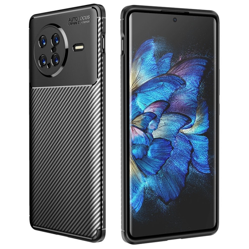 

For vivo X Note Carbon Fiber Texture Shockproof TPU Phone Case(Black)