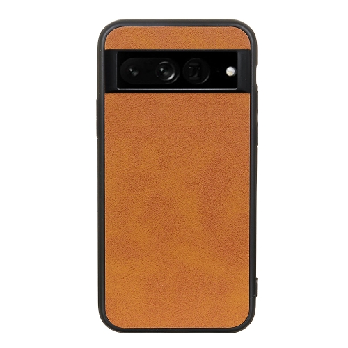 

For Google Pixel 7 Pro Accurate Hole Two-color Calf Texture PU Phone Case(Brown)