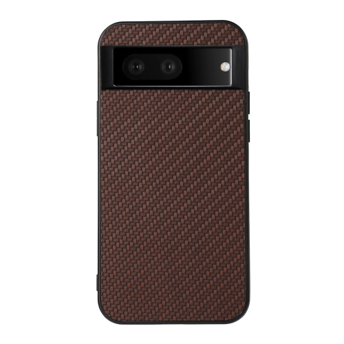 

For Google Pixel 7 Accurate Hole Carbon Fiber Texture PU Phone Case(Brown)