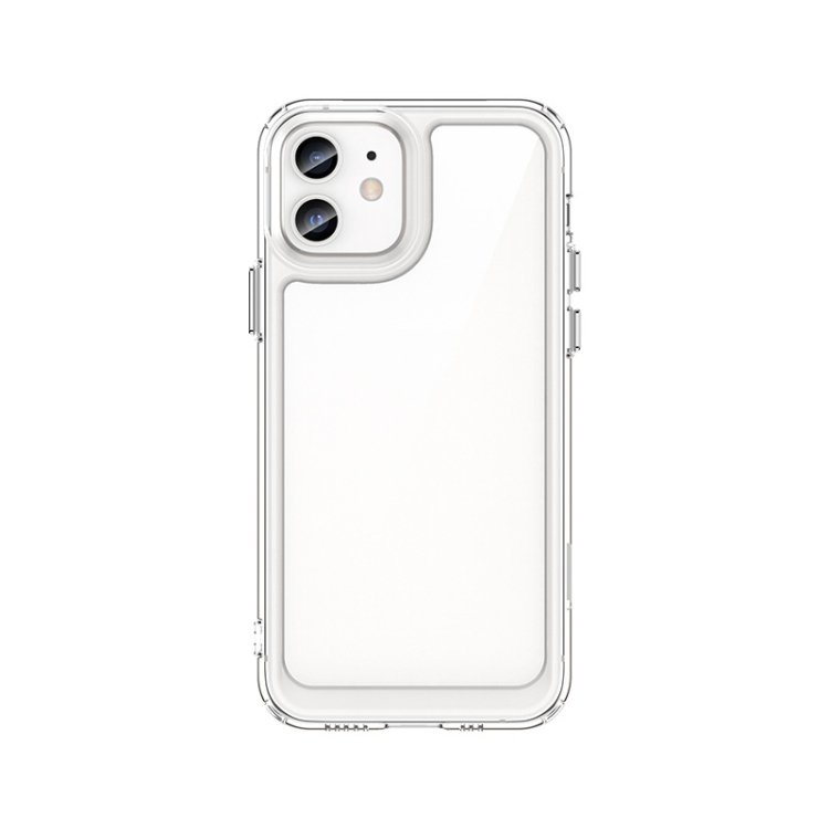 

For iPhone 12 Colorful Series Acrylic + TPU Phone Case(Transparent)