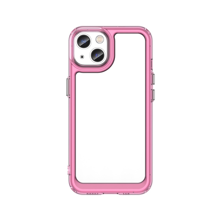 Colorful Series Acrylic Tpu Phone Case For Iphone 13 Transparent Pink
