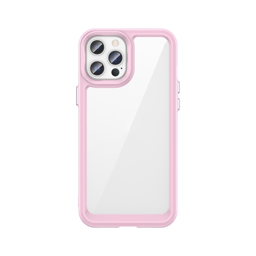 

Colorful Series Acrylic + TPU Phone Case For iPhone 13 Pro(Pink)