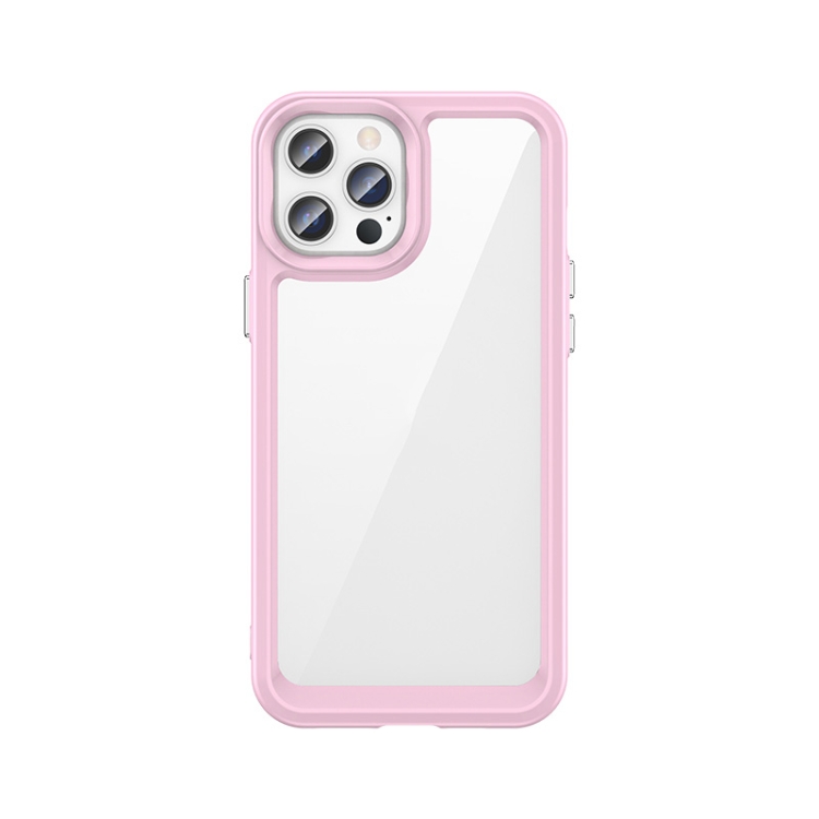 

Colorful Series Acrylic + TPU Phone Case For iPhone 11 Pro(Pink)