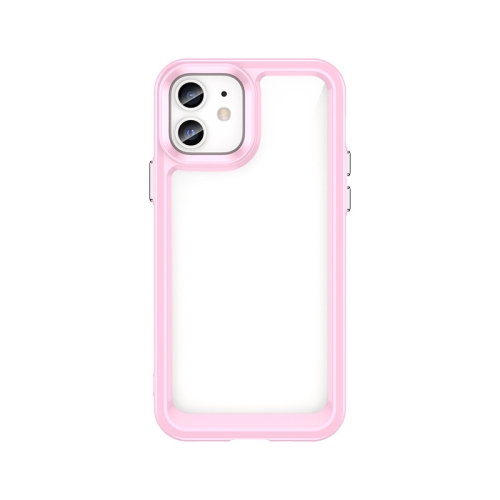 

Colorful Series Acrylic + TPU Phone Case For iPhone 11(Pink)