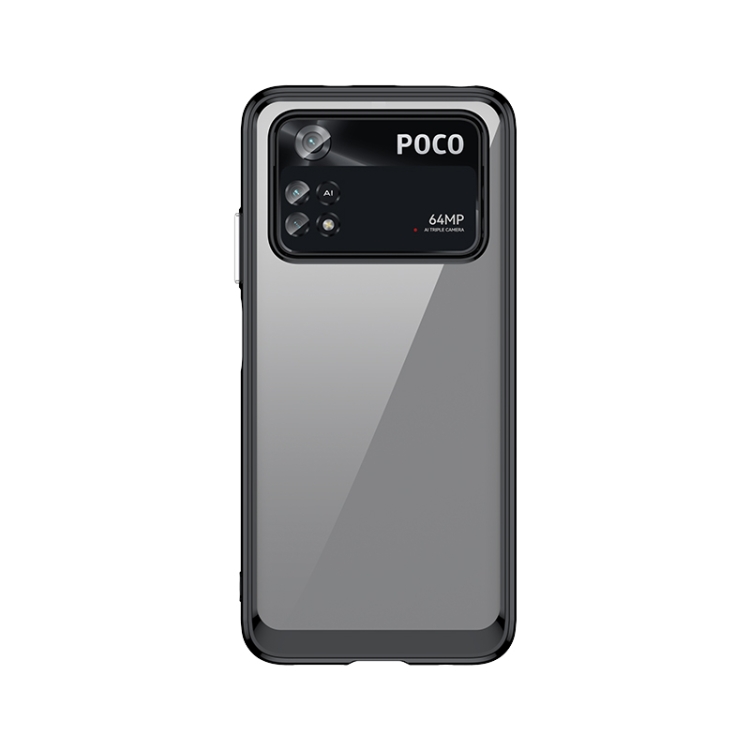 

For Xiaomi Poco M4 Pro 4G Colorful Series Acrylic + TPU Phone Case(Black)