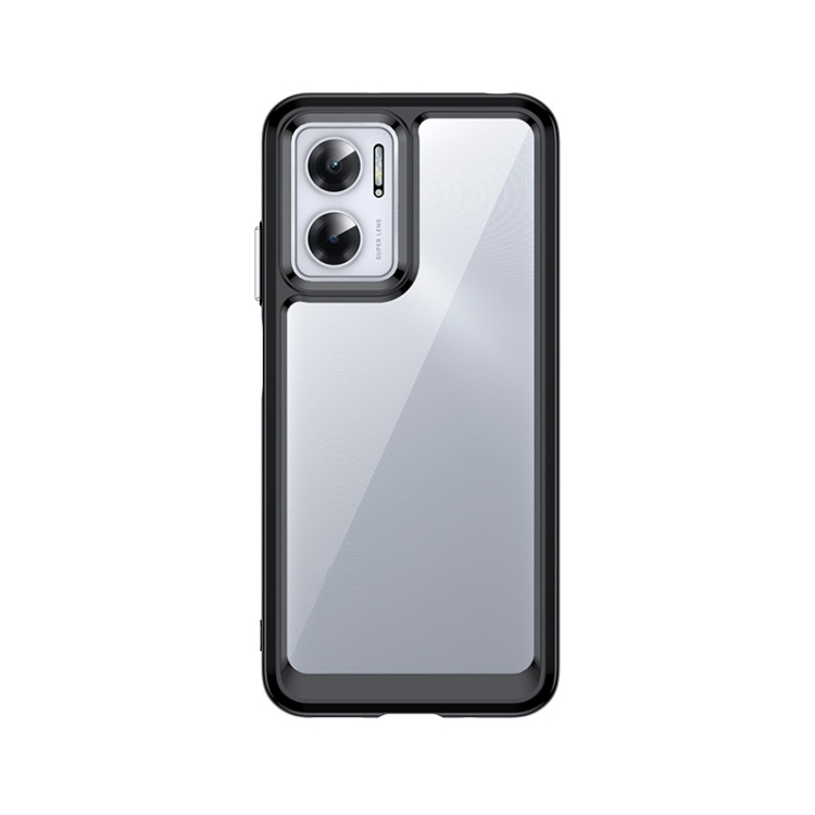 

For Xiaomi Poco M4 5G Colorful Series Acrylic + TPU Phone Case(Black)
