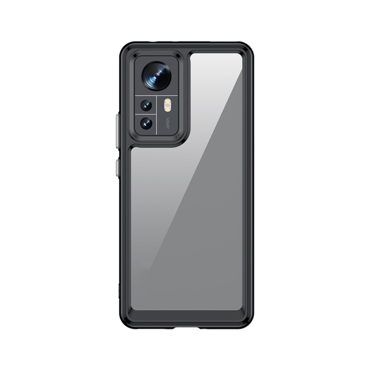 

For Xiaomi 12X Colorful Series Acrylic + TPU Phone Case(Black)