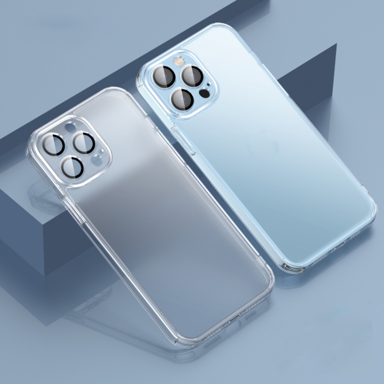 

For iPhone 13 Pro Frosted PC Phone Case with Lens Film (Transparent)