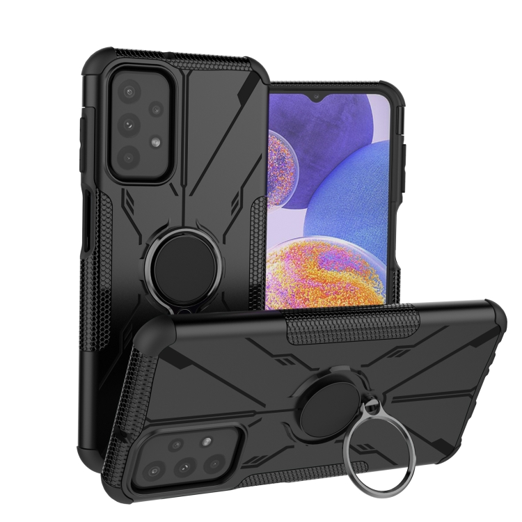 

For Samsung Galaxy A23 Armor Bear Shockproof PC + TPU Phone Case(Black)