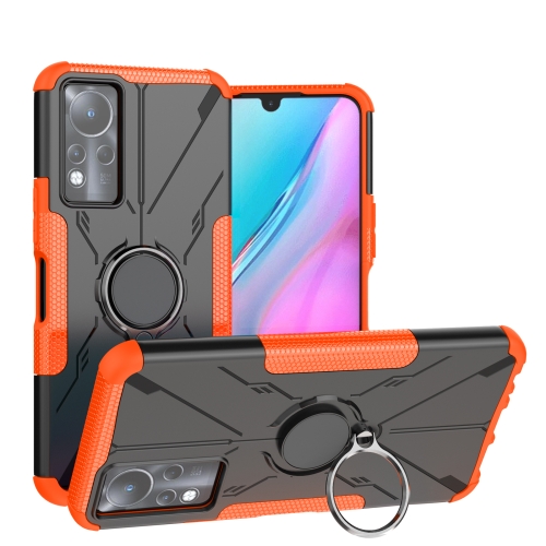 For Infinix Note 11 Armor Bear Shockproof PC + TPU Phone Case(Orange)