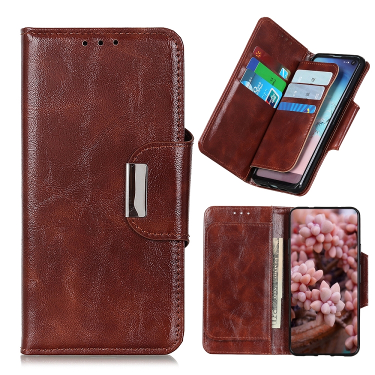 

For Kyocera Android One S9 Crazy Horse Texture Magnetic Buckle Leather Phone Case(Brown)