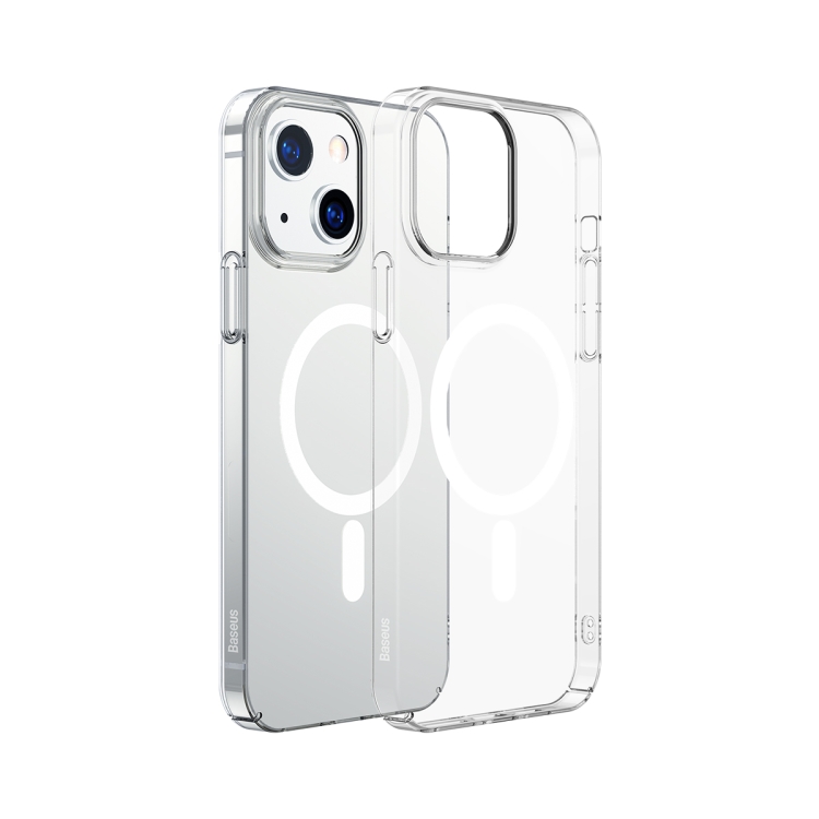 

Baseus Crystal Transparent Magnetic Phone Case with Tempered Glass Film For iPhone 13(Transparent)