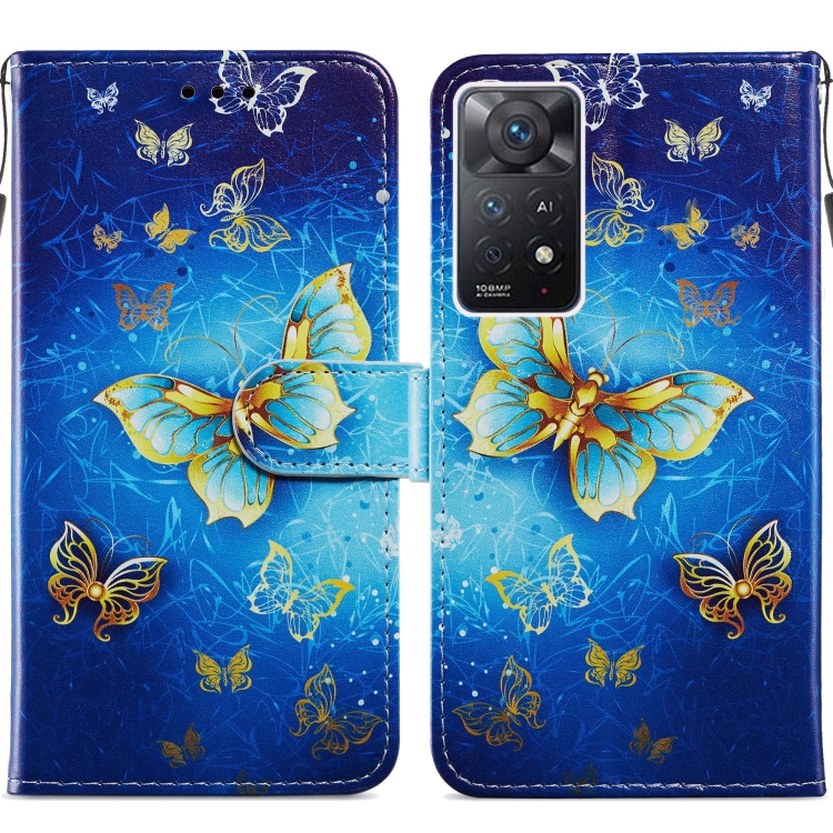 

For Xiaomi Redmi Note 11 Pro 4G / 5G Painted Pattern Horizontal Flip Leather Phone Case(Butterfly)