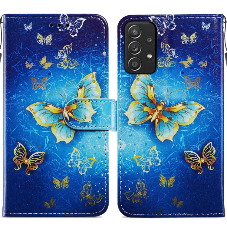 

For Samsung Galaxy A33 5G Painted Pattern Horizontal Flip Leather Phone Case(Butterfly)