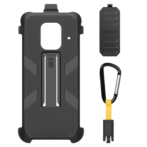 For Ulefone Power Armor 14 Pro Ulefone Back Clip Phone Case with Carabiner(Black)