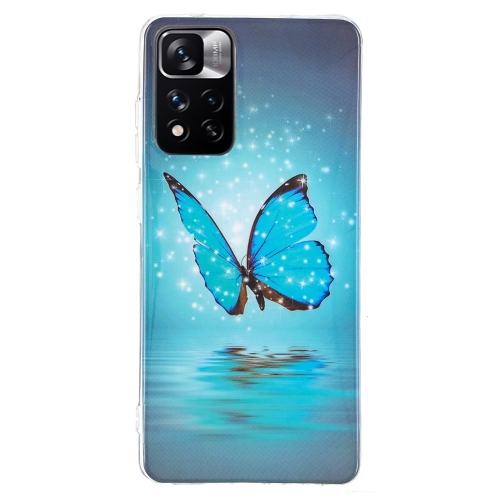 

For Xiaomi Redmi Note 11 Pro 4G / 5G Luminous TPU Protective Phone Case(Butterfly)