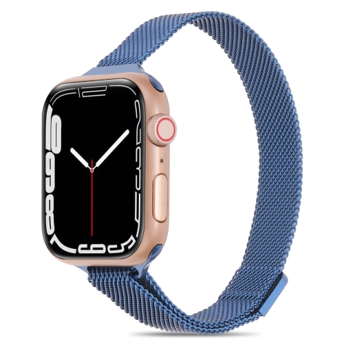 

Milanese Small Waist Watch Band For Apple Watch Series 7 41mm / 6&SE&5&4 40mm / 3&2&1 38mm(Blue)