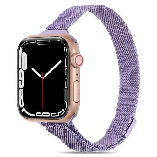 

Milanese Small Waist Watch Band For Apple Watch Series 7 41mm / 6&SE&5&4 40mm / 3&2&1 38mm(Lavender)