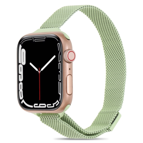 

Milanese Small Waist Watch Band For Apple Watch Series 7 45mm / 6&SE&5&4 44mm / 3&2&1 42mm(Mint Green)