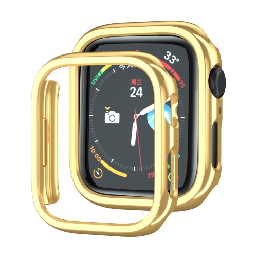 

Electroplated PC Hollow Watch Protective Case For Apple Watch Series 7 41mm(Gold)