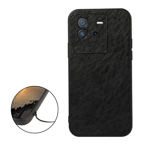 

For vivo iQOO Neo6 Accurate Hole Crazy Horse Texture PU Phone Case(Black)