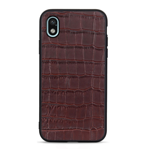 

For Sony Xperia Ace III Crocodile Texture Shockproof Leather Phone Case(Brown)